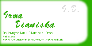 irma dianiska business card